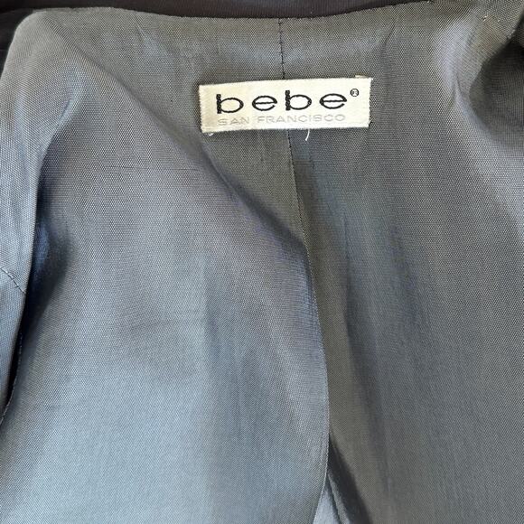 VINTAGE BEBE WOMENS BLACK BLAZER JACKET SZ 4 SMALL - Picture 3 of 6
